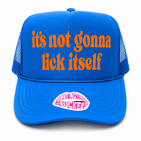 IT'S NOT GONNA LICK ITSELF TRUCKER HAT