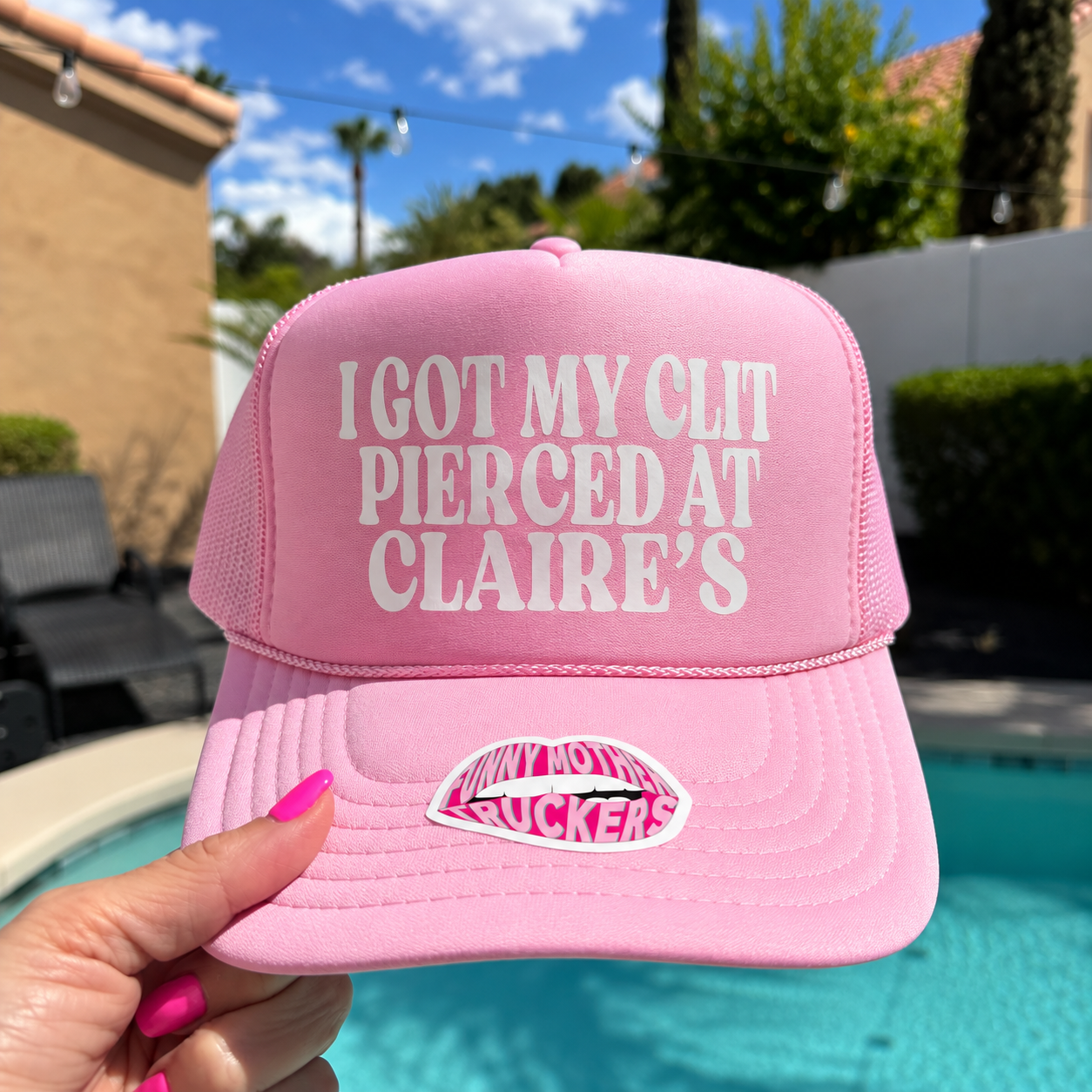 I GOT MY CLIT PIERCED AT CLAIRE'S TRUCKER HAT