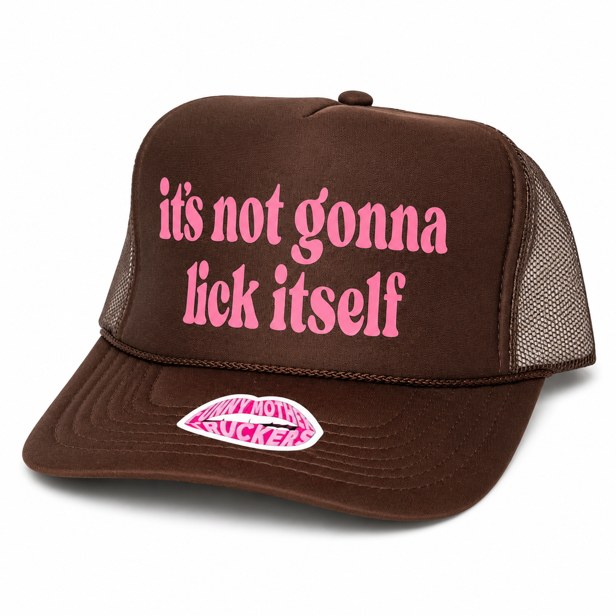 IT'S NOT GONNA LICK ITSELF TRUCKER HAT