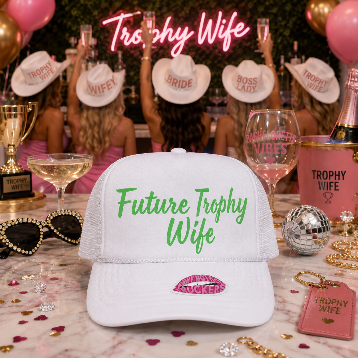 FUTURE TROPHY WIFE TRUCKER HAT