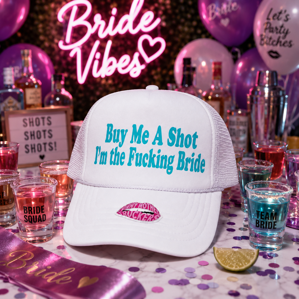BUY ME A DRINK IM THE FUCKING BRIDE TRUCKER HAT