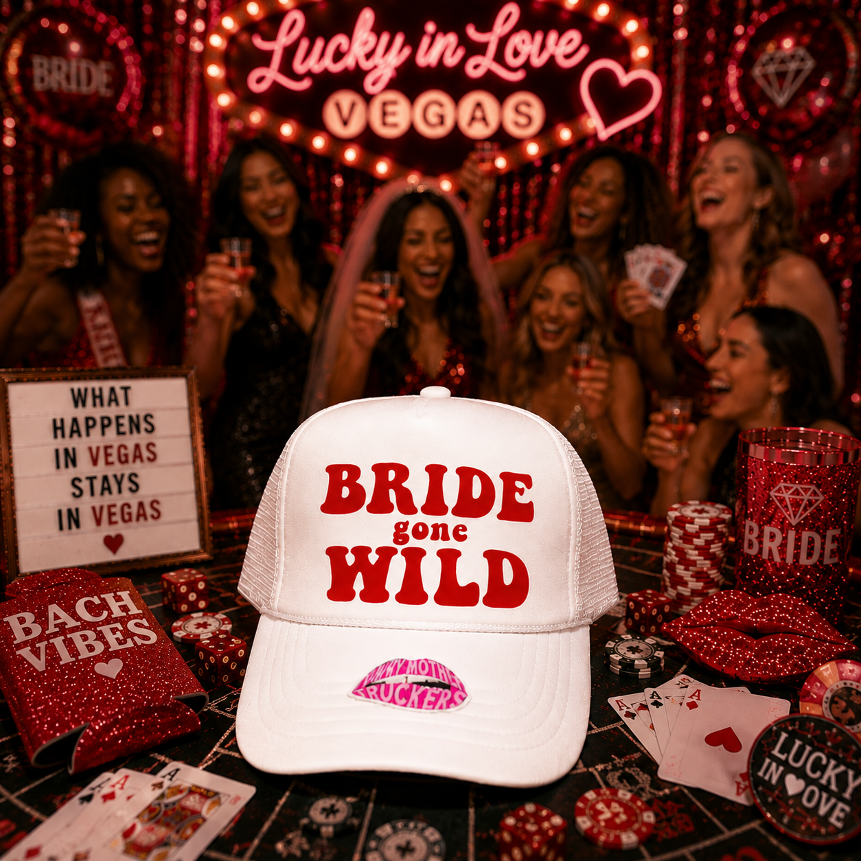 BRIDE GONE WILD TRUCKER HAT