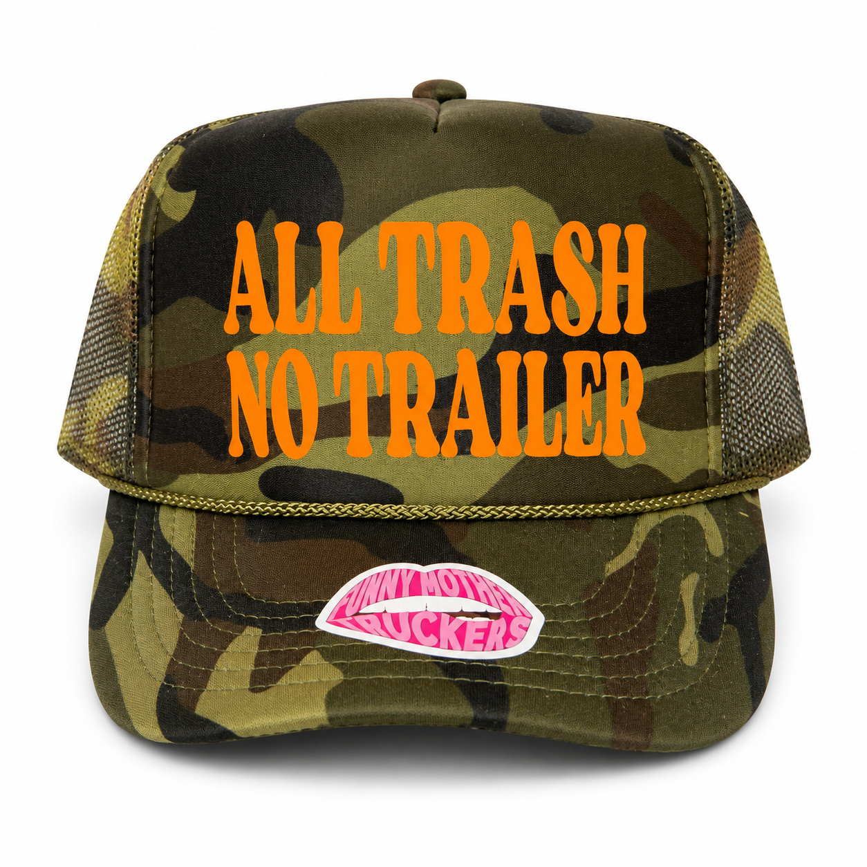 ALL TRASH NO TRAILER TRUCKER HAT