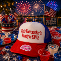 THIS FIRECRACKER'S READY TO BANG! TRUCKER HAT