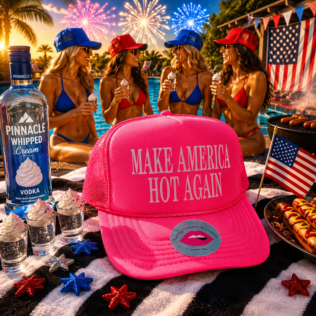 MAKE AMERICA HOT AGAIN TRUCKER HAT