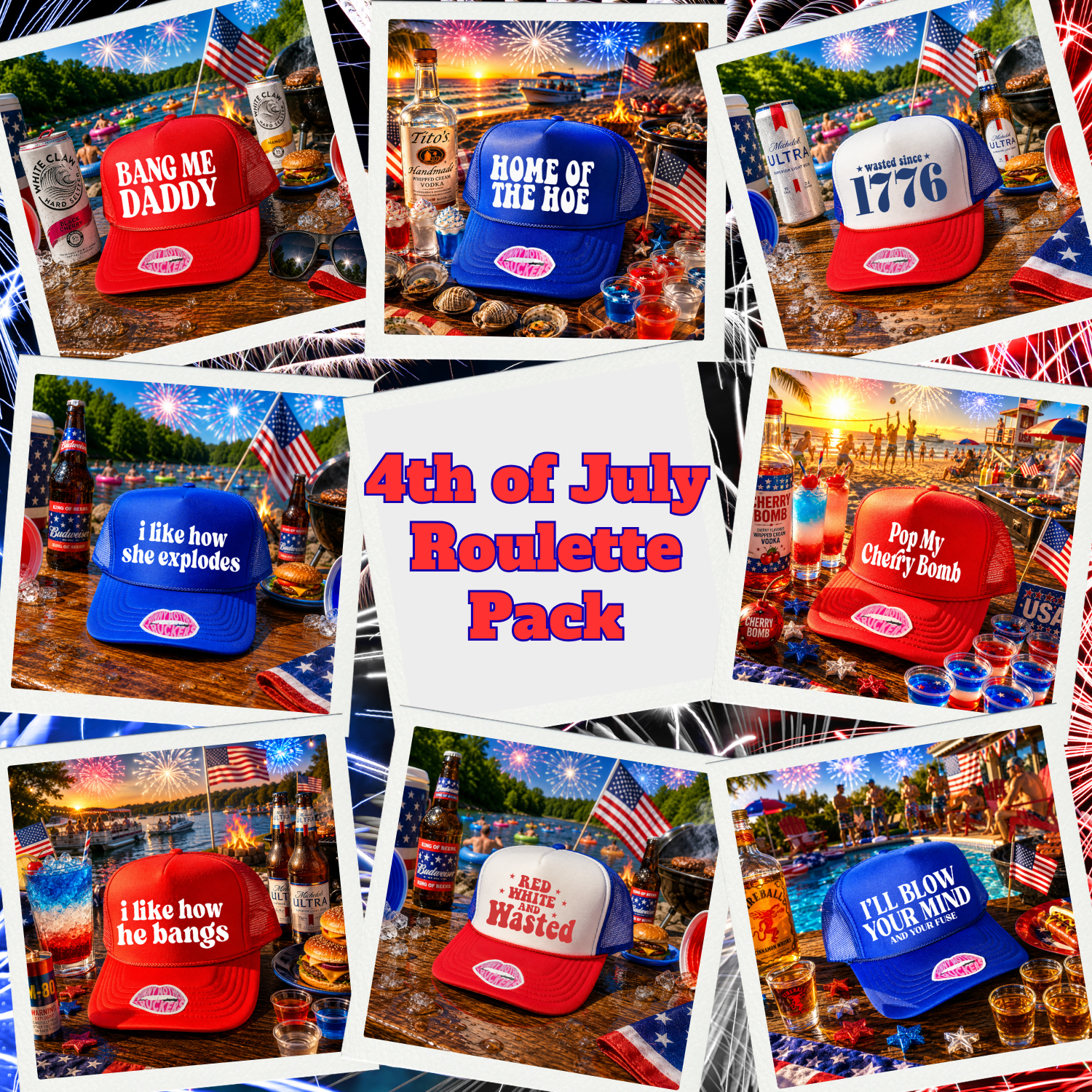 4TH OF JULY ROULETTE TRUCKER HAT PACK