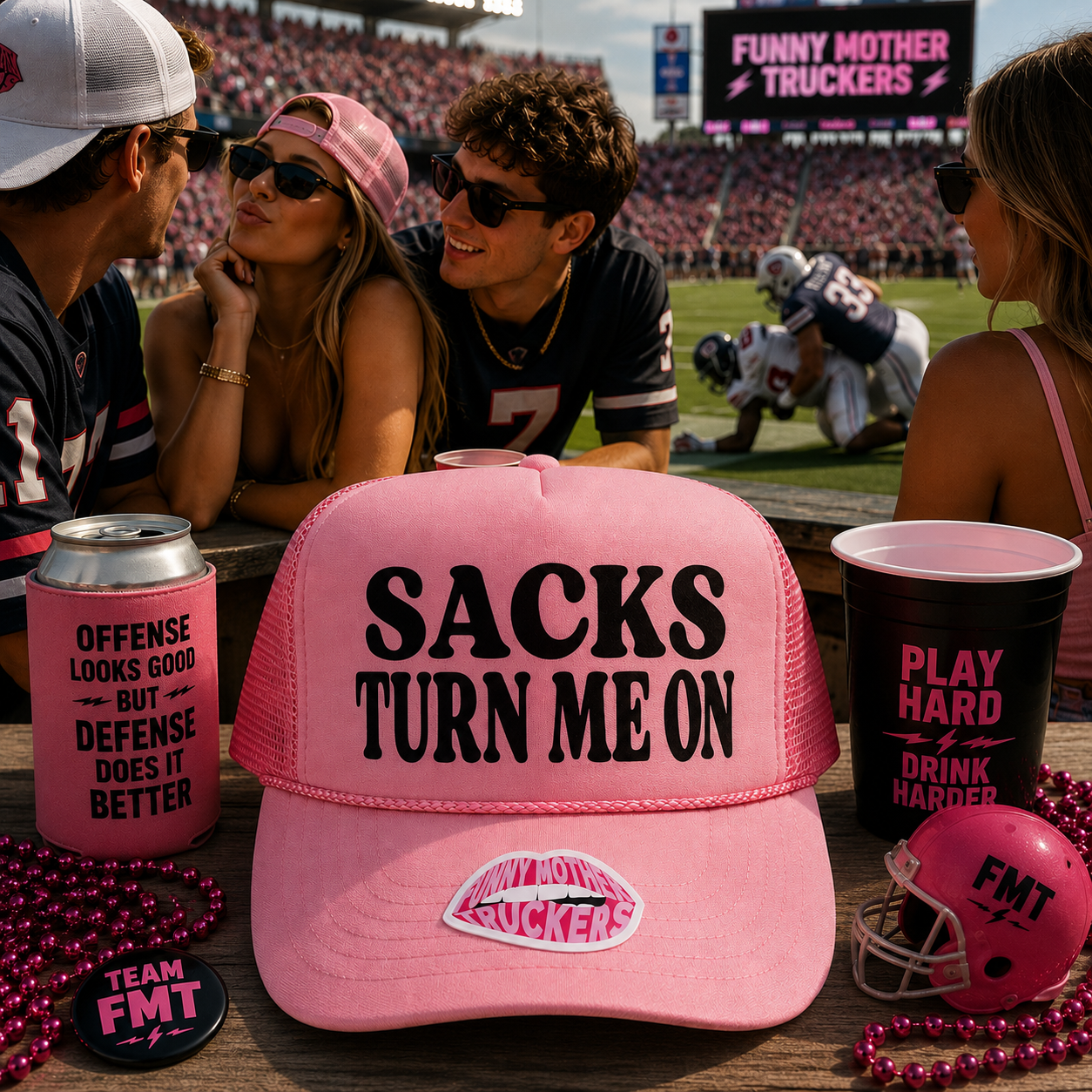 SACKS TURN ME ON TRUCKER HAT