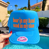 BEER IN MY HAND SAND IN MY CLAM | FUNNY TRUCKER HAT