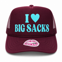 I LOVE BIG SACKS TRUCKER HAT