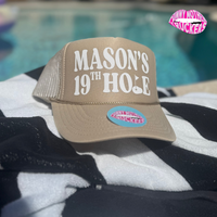 CUSTOM NAME 19TH HOLE TRUCKER HAT