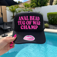 ANAL BEAD TUG OF WAR CHAMP TRUCKER HAT
