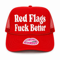 RED FLAGS FUCK BETTER TRUCKER HAT