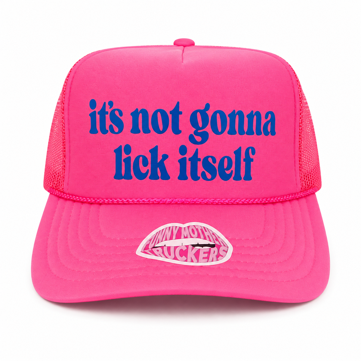 IT'S NOT GONNA LICK ITSELF TRUCKER HAT