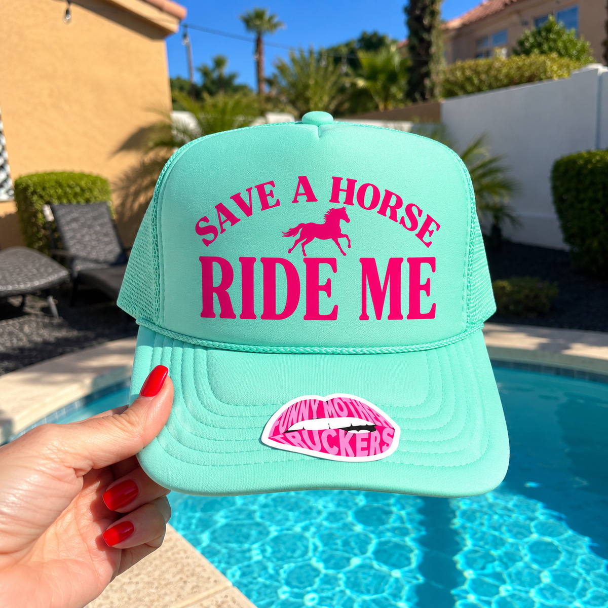 SAVE A HORSE RIDE ME TRUCKER HAT
