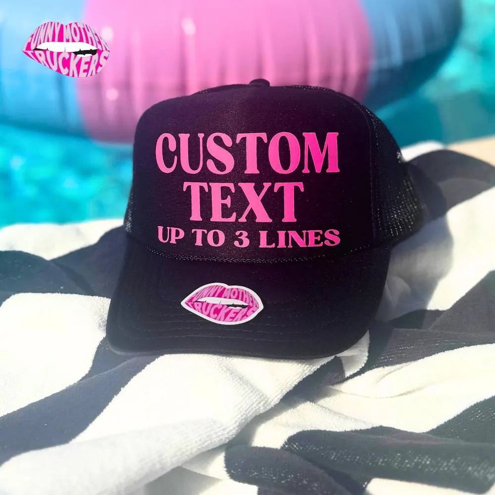 CUSTOM TEXT TRUCKER HAT