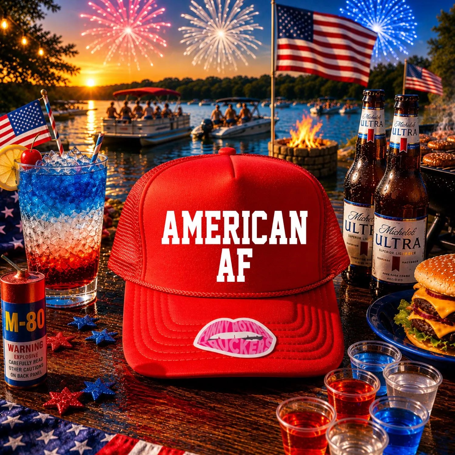 AMERICAN AF TRUCKER HAT