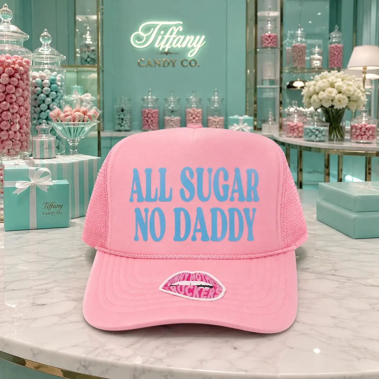 ALL SUGAR NO DADDY PARTY TRUCKER HAT
