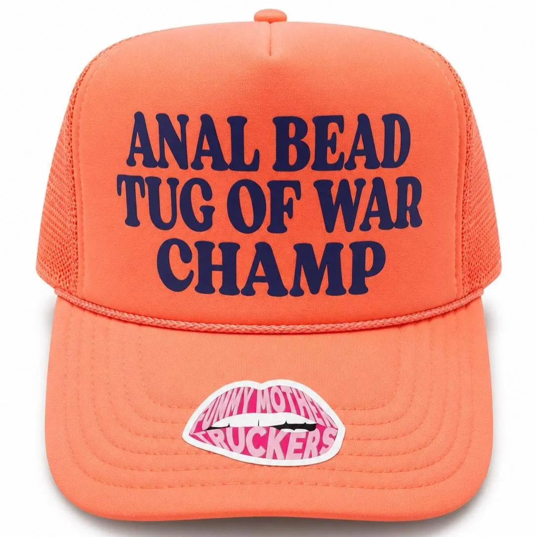 ANAL BEAD TUG OF WAR CHAMP TRUCKER HAT
