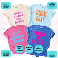 Unhinged AF for Group Funny Girls/Guys Weekend Trip Tee Adult Humor Offensive T-Shirts Bachelorette Party Game Night