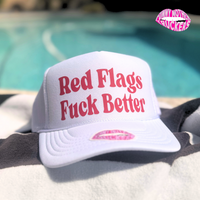 RED FLAGS FUCK BETTER TRUCKER HAT