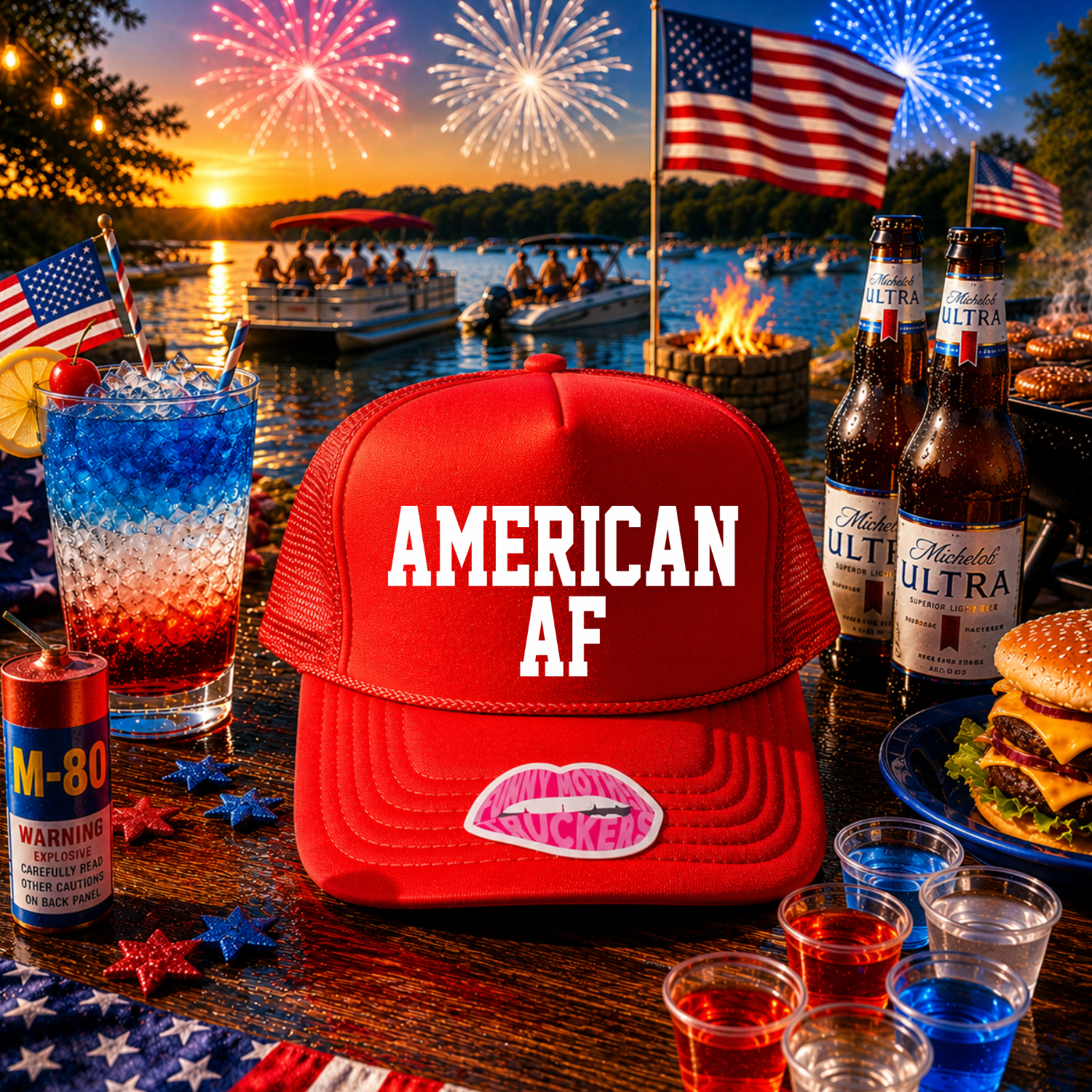 AMERICAN AF TRUCKER HAT