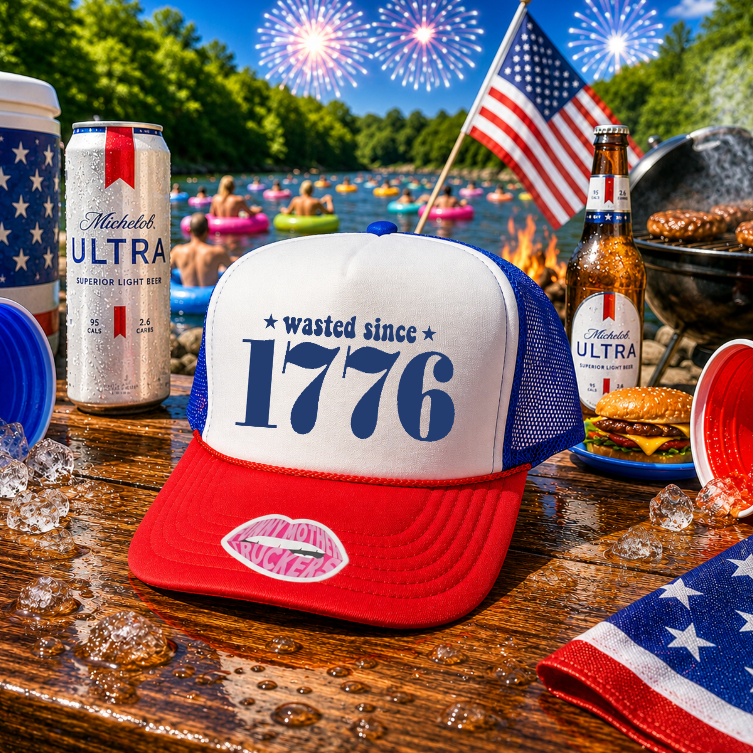 WASTED SINCE 1776 TRUCKER HAT
